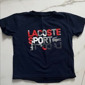 Lacoste Kids Navy Blue Sport Graphic Tee